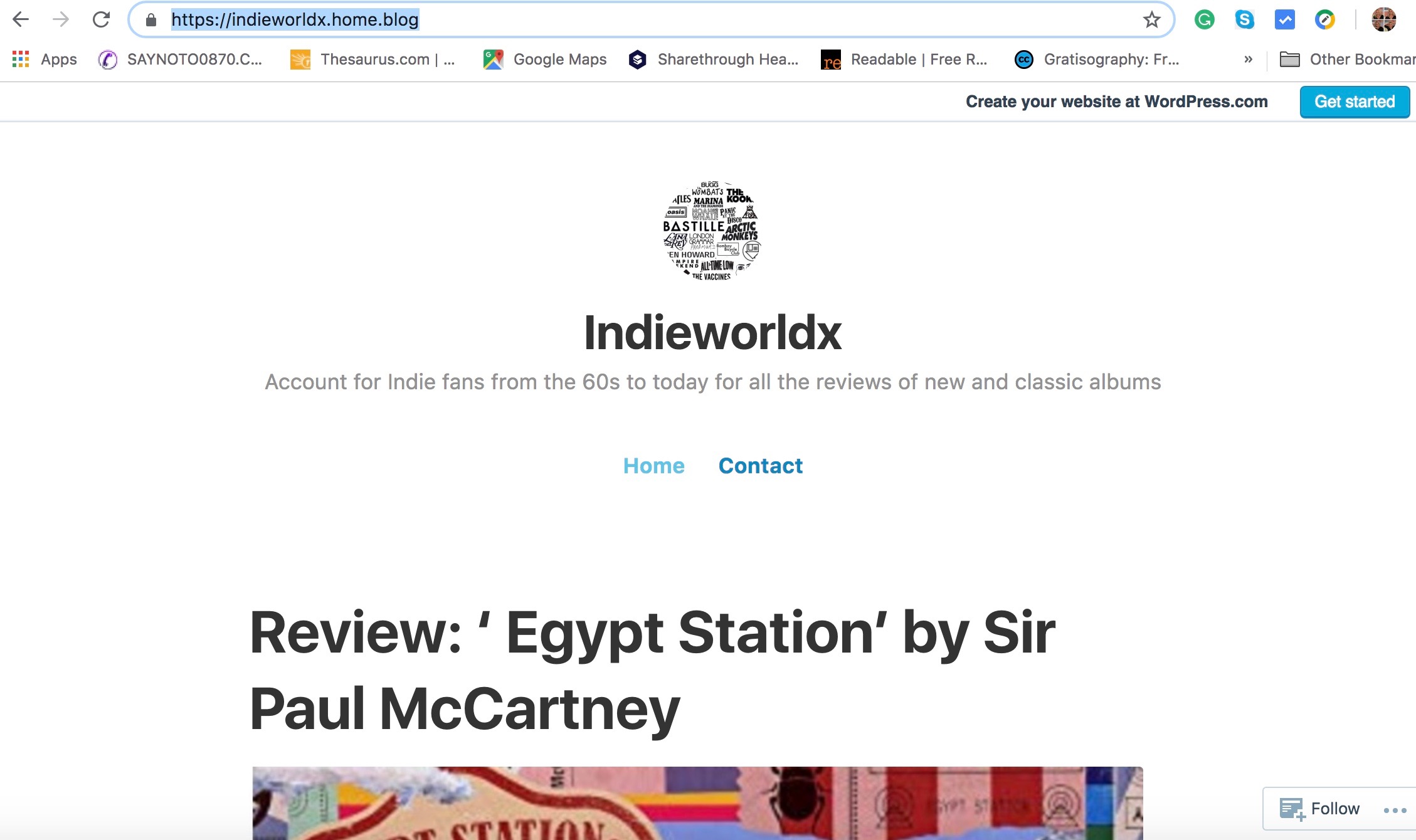 alt="screenshot of Indieworldx Blog Home Page"