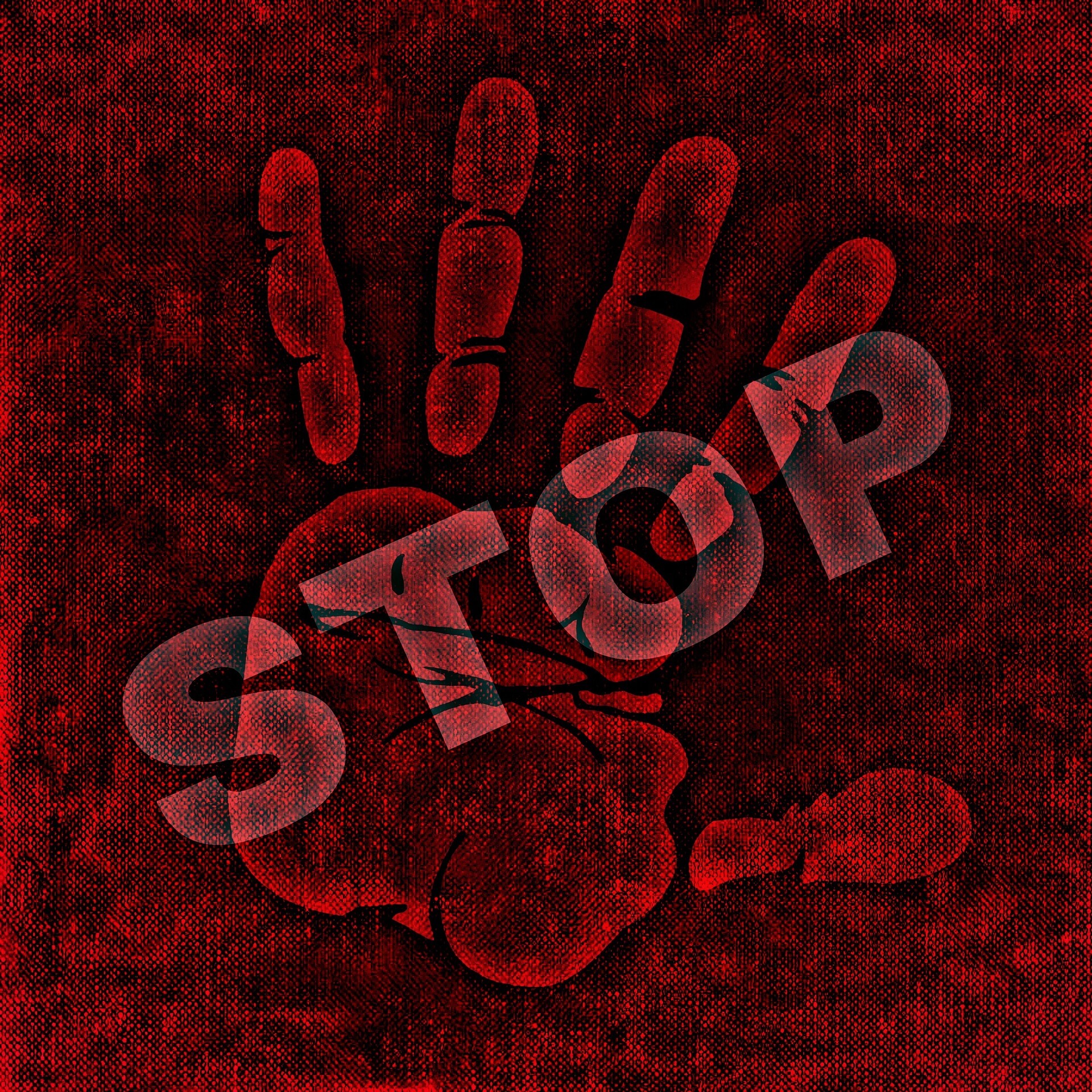 alt="red hand with stop written across"